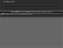 Tablet Screenshot of coralium.com
